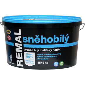 REMAL Snehobiely vysoce biela farba na zeď, 15+3 kg