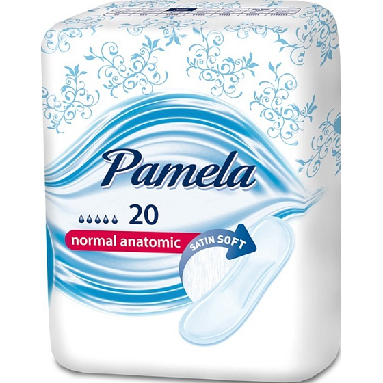 Pamela Normal Anatomic Satin Soft hygienické vložky 20 kusov