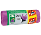 Fino Color Vrecká do odpadkového koša s ušami fialové, 13 µm, 60 litrov, 59 x 72 cm, 20 kusov
