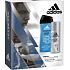 Adidas adiPURE antiperspirant deodorant sprej pre mužov 150 ml + After Sport 3v1 sprchový gél na telo, tvár, vlasy 250 ml, kozmetická sada