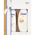Dove Silk vyživujúci sprchový gél 250 ml + Silk Dry antiperspirant sprej 150 ml, kozmetická sada
