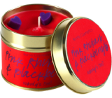 Bomb Cosmetics Ružová rebarbora a ostružina Vonná prírodné, ručne vyrobená sviečka v plechovej dóze horí až 35 hodín