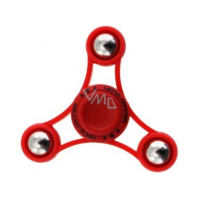 Fidget Spinner Gyro s guličkami antistresová vychytávka červený 6,5 x 6,5 cm
