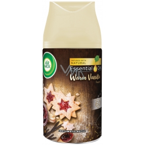 Air Wick FreshMatic Essential Oils Warm Vanilla - Vôňa vanilkového cukroví automatický osviežovač náhradná náplň 250 ml