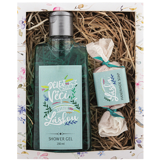 Bohemia Gifts Láska sprchový gél 200 ml + mydlo 30 g, kozmetická sada