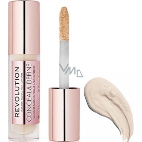 Makeup Revolution Conceal & Define Concealer tekutý korektor C1 3,4 ml