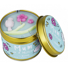 Bomb Cosmetics Najlepšia mamka - Mum In A Million Vonná prírodná, ručne vyrobená sviečka v plechovej dóze horí až 35 hodín