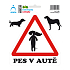 Arch Autosamolepka Pes v aute - stojaci 2009 15 x 17,5 cm