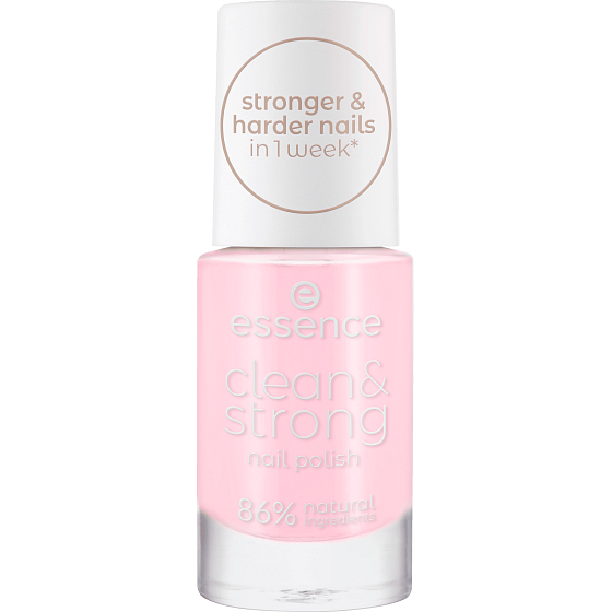 Essence Clean & Strong lak na nechty 01 Pink Clouds 8 ml