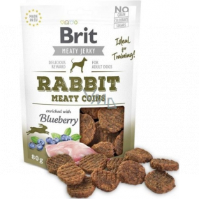 Brit Jerky Sušené masovej maškrty z králika a kurčaťa pre dospelých psov 80 g