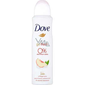 Dove Go Fresh Peach & Lemon Verbena Scent dezodorant v spreji pre ženy bez hliníkových solí 150 ml