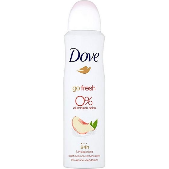 Dove Go Fresh Peach & Lemon Verbena Scent dezodorant v spreji pre ženy bez hliníkových solí 150 ml
