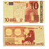 Talisman Zlatá plastová bankovka 10 EUR