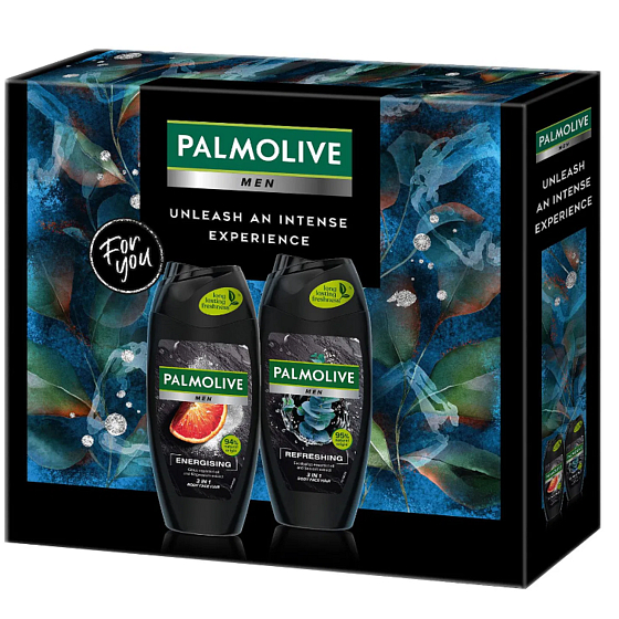 Palmolive Men Experience Refreshing sprchový gél 250 ml + Energising sprchový gél 250 ml, kozmetická sada pre mužov