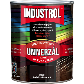 Industrol S2013 univerzál lesk vrchná farba na kov a drevo, 2880 gaštanovo hnedá, 600 ml