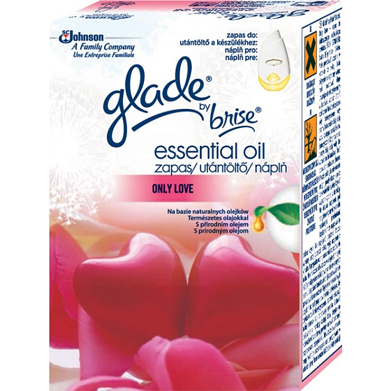 Glade Essential Oil Only Love elektrický osviežovač vzduchu náhradná náplň 20 ml