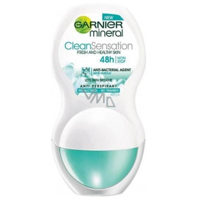 Garnier Mineral Clean Sensation guličkový antiperspirant dezodorant roll-on pre ženy 50 ml