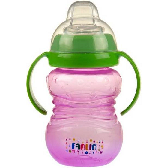 Baby Farlin Hrnček netečúci s mäkkým náustkom 280 ml BF - 190