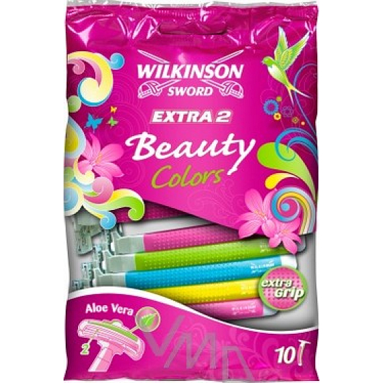 Wilkinson Lady Extra 2 Beauty Colors holiaci strojček jednorazový 2 brity 10 kusov