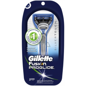 Gillette Fusion ProGlide Silver Protection holiaci strojček pre citlivú pokožku + náhradné hlavice 2 kusy, pre mužov