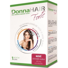 DonnaHAIR Forte 1 mesačná kúra pre zdravé a krásne vlasy 30 kapsúl
