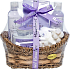 Raphael Rosalee Cosmetics Levanduľa toaletné mydlo 100 g + soľ do kúpeľa 300 g + sprchový gél 190 ml + pena do kúpeľa 190 ml + telové mlieko 200 ml, kozmetická sada