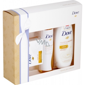 Dove Nourishing Care & Oil sprchový gél 250 ml + sprchový olej 200 ml + toaletné mydlo 100 g, kozmetická sada