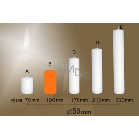 Lima Sviečka hladká oranžová valec 50 x 100 mm 1 kus