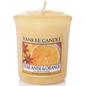 Yankee Candle Star Aníz & Orange - Aníz a pomaranč vonná sviečka votívny 49 g