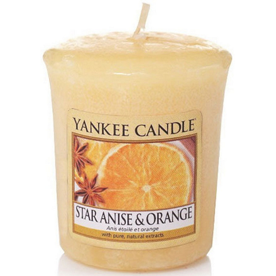 Yankee Candle Star Aníz & Orange - Aníz a pomaranč vonná sviečka votívny 49 g