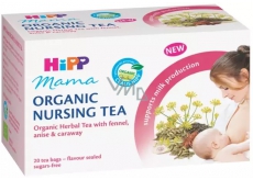 Hipp Mama Bio bylinný čaj pre dojčiace matky s feniklom, anízom a rascou sáčky 20 x 1,5 g