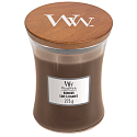 Woodwick Humidor - Puzdro na cigary vonná sviečka s dreveným knôtom a viečkom sklo stredná 275 g