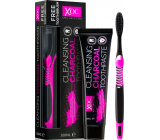 Xoc Charcoal Toothpaste zubná pasta s aktívnym uhlím 100 ml + zubná kefka 1 kus