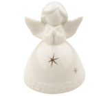 Anjel porcelánový biely 8 cm na postavenie