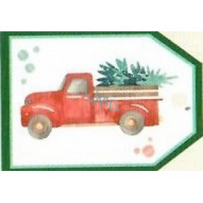 Nekupto Vianočné kartičky na darčeky Auto sa stromčekom 5,5 x 7,5 cm 6 kusov