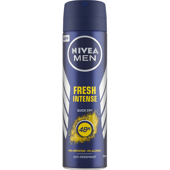 Nivea Men Fresh Intense 48h antiperspirant deodorant sprej pre mužov 150 ml