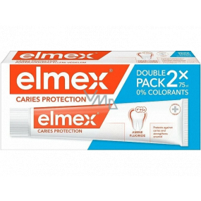Elmex Caries Protection fluoridová zubná pasta s aminfluoridom 2 x 75 ml, duopack