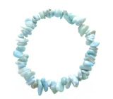 Larimar náramok elastický prírodný kameň 19 cm, kameň bájnej Atlantídy