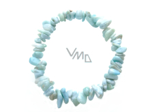 Larimar náramok elastický prírodný kameň 19 cm, kameň bájnej Atlantídy