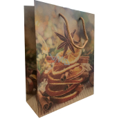 Nekupto Darčeková kraftová taška 25 x 8 x 19 cm Vianočný pomaranč so škoricou