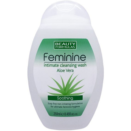 Beauty Formulas Upokojujúci gél na intímnu hygienu s aloe vera 250 ml