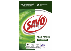 Savo Universal s biologicky odbúrateľnými zložkami prací prášok na farebnú a bielu bielizeň 47 dávok 3,29 kg