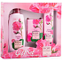 Rose of Bulgaria sprchový gél s ružovou vodou 330 ml + toaletné mydlo s ružou 100 g + krém na ruky s ružovou vodou 75 ml, kozmetická sada pre ženy