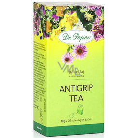 Dr. Popov Antigrip bylinný čaj na posilnenie imunity 20 vrecúšok 20 x 1,5 g