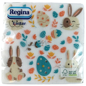 Regina Papierové obrúsky 1 vrstva 33 x 33 cm 20 kusov Veľkonočné oranžové modré vajíčka