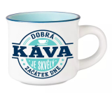 Hrnček Albi Espresso - Dobrá káva je skvelý začiatok dňa 45 ml