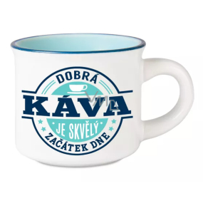 Hrnček Albi Espresso - Dobrá káva je skvelý začiatok dňa 45 ml