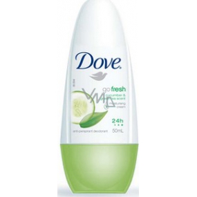 Dove Go Fresh Touch Uhorka & Zelený čaj guličkový antiperspirant dezodorant roll-on pre ženy 50 ml