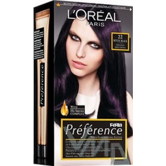 Loreal Paris Préférence Feria farba na vlasy 22 Mystic black čierno - fialová