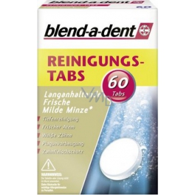 Blend-a-dent Mild Mint tablety na čistenie zubné náhrady 60 kusov